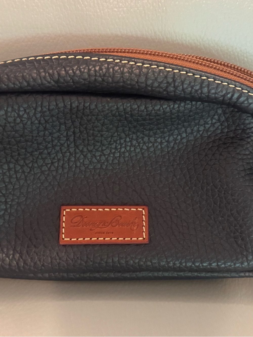 Dooney & Bourke black Pebbled Leather Aubrey Top Handle Purse with pouch - Picture 7 of 11
